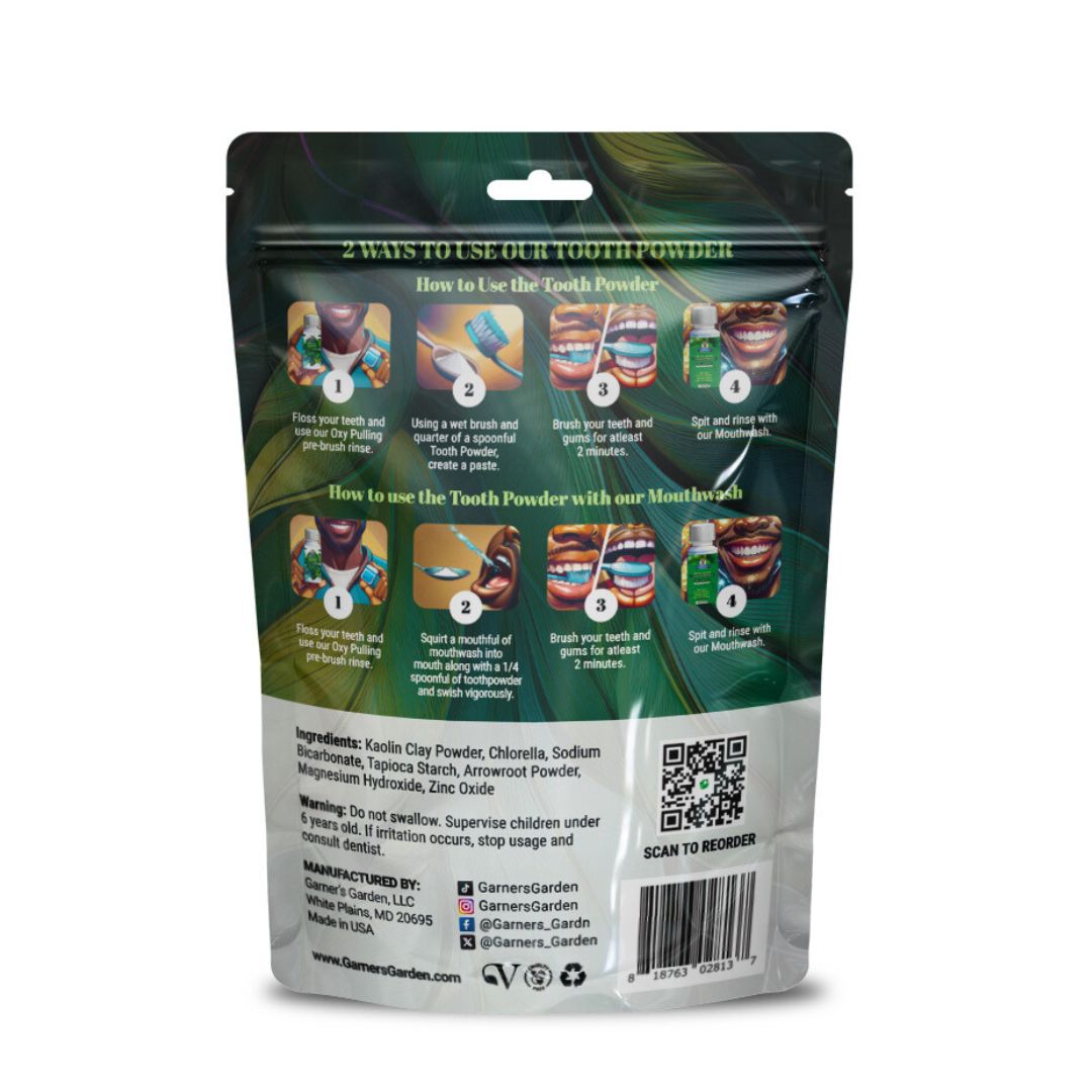 Chlorophyll & Mineral Tooth Powder | Fluoride Free | 100% Natural | WS