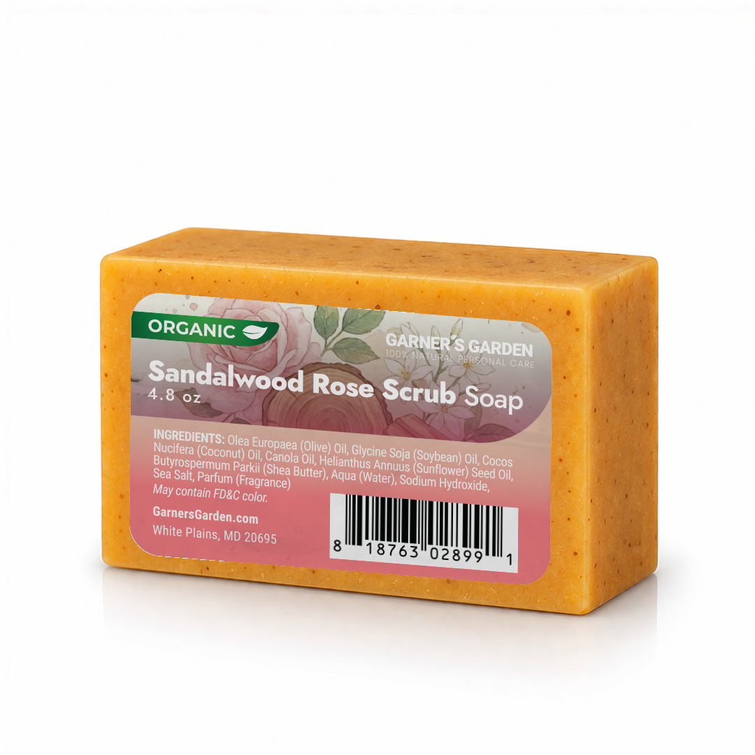 Sandalwood Rose Exfoliating Sea Salt Scrub Soap (OF)