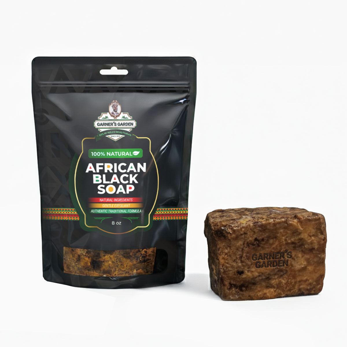Raw African Black Soap Bar (0.5 lb)