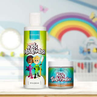 Kid's Mouthwash and Tooth Powder Package