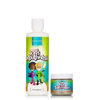 Kid's Mouthwash and Tooth Powder Package